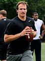 Drew Brees running Saints practice at Tulane (1)