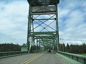 Driving across Bullards Bridge northbound - Bandon, Oregon 2