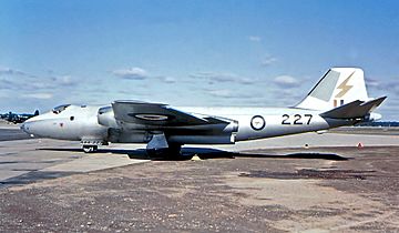 English Electric Canberra bomber in RAAF livery at the 1964 Richmond Air Show, NSW