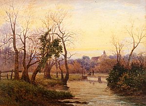 Evening on the Tillingbourne (1889) by Lewis Pinhorn Wood
