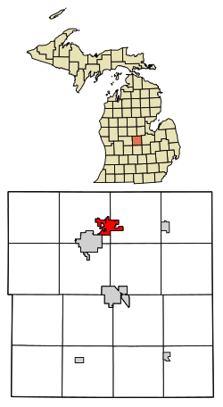 Location of St. Louis, Michigan