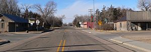 Halsey, looking westward along Nebraska Highway 2