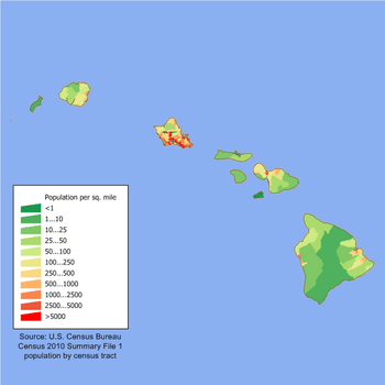 Hawaii population map