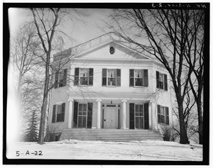 Historic American Buildings Survey, Hanns P. Weber, Photographer Mar. 1934, SOUTH ELEVATION (FRONT). - Clifford Miller House, State Route 23, Claverack, Columbia County, NY HABS NY,11-CLAV,2-3
