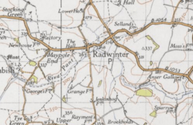 Historic map of Radwinter