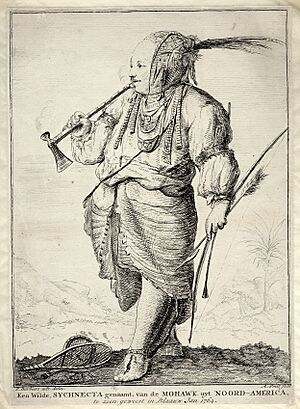 Iroquois Mohawk named Sychnecta from North America 1764