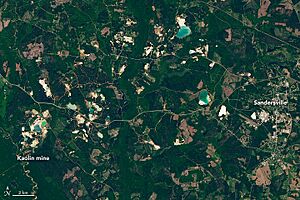 Kaolin mines in Washington County, Georgia