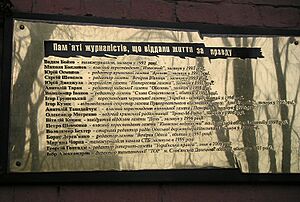 Kiew gedenktafel journalisten
