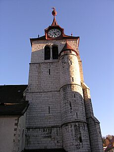 Le Locle le Moutier (temple protestant) tour de 1525