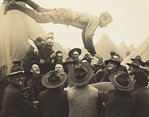 Lewis Hine, Soldier Thrown in Air, 1917, NGA 92317
