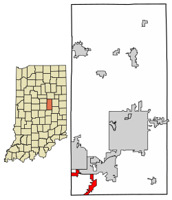 Location of Ingalls in Madison County, Indiana.