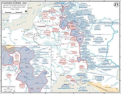 Map Soviet 1941 Winter counteroffensive