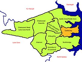 Map Willoughby Castlecrag