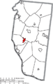Map of Clermont County Ohio Highlighting Amelia Village