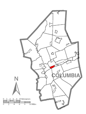 Location within Columbia County