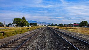 Melrose, MT, from between main line and siding