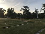 Memorial Park Cemetery in Columbia, Missouri at dusk.jpg