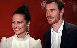 Michael Fassbender with his wife, Alicia Vikander at diff 2020