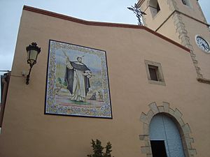 Mural cerámico de la Iglesia Parroquial de San Pedro Mártir de Costur (Castellón)