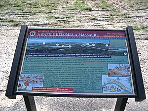 Pioneer Historic Byway - Interpretive Sign at Bear River Massacre Site- "A Battle Becomes a Massacre" - NARA - 7721066