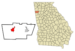 Location in Polk County in the state of Georgia