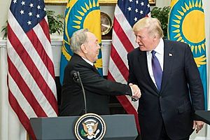 President Donald Trump and Kazakhstan President Nursultan Nazarbayev