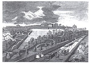 Prior Park and railway in 1750
