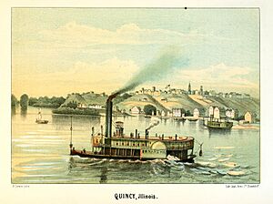 Quincy in 1848, by Henry Lewis