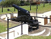 RML 80 pounder 5 ton gun Smiths Hill Fort Wollongong