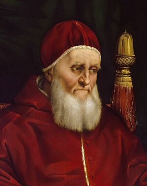 Raffaello Sanzio - Portrait of Julius II - WGA18799 (cropped)
