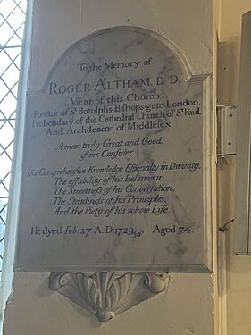 Rev Roger Altham DOD 1729.30