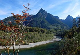 Russian Butte seen from Middle Fork Snoqualmie River Road