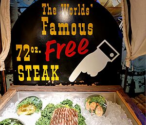 Sign at the Big Texan steakhouse