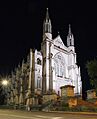St Paul's Cathedral at night from Stuart Street