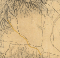Stage Route Rancho Encino to Santa Susana Pass Hall Map 1880