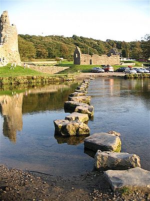 Stepping stones near Ogmore Castle