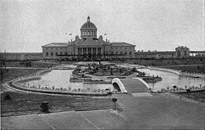 The Cotton Palace and the Sunken Garden at the South Carolina Inter-State and West Indian Exposition
