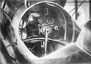 Training slide of Royal Aircraft Factory S.E.5a cockpit (17428430695)
