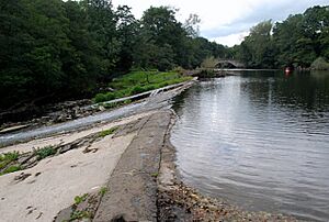 Weir on the river Derwent - geograph.org.uk - 557909