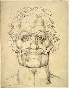 William Blake Visionary Head of Caractacus -contrast increased