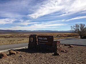 2013-10-20 14 21 47 Entrance sign at Ruby Lake National Wildlife Refuge