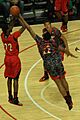 20130403 MCDAAG Jabari Parker blocks Andrew Wiggins on first possession