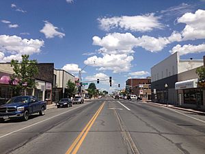 2014-06-04 12 52 00 View northeast along Idaho Street southwest of 5th Street in Elko, Nevada