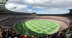 2017 AFL Grand Final panorama during national anthem.jpg