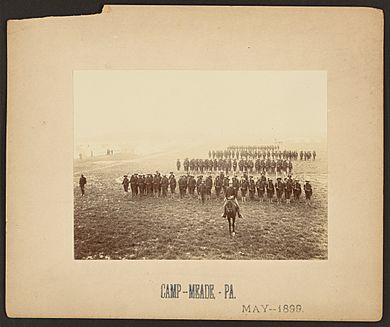 African American soldiers in formation at Camp Meade, Pennsylvania) - J. M. Pattison, photographer LCCN2010651624