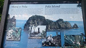 American Samoa National Park sign for Pola Island