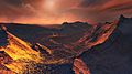 Artist’s impression of the surface of a super-Earth orbiting Barnard’s Star