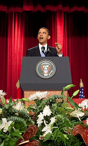 Barack Obama at Cairo University cropped