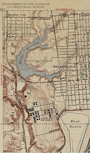 Bixby Slough, 1924, USGS Topographical Map, Wilmington