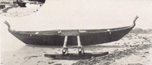 Canoe at Yap island in 1932